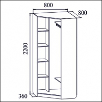 ВМ-07 Шкаф угловой Гостиная Вега